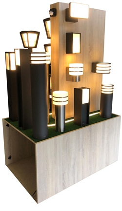 HUE Outdoor display med ege dekor v/2019