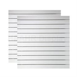 Rillepanel hvid 2-delt H 240 (120 + 120cm) B 120 cm inkl. 23 aluminiums profiler