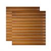 Rillepanel nøddebrun 2-delt H 240 (120 + 120cm) B 120 cm inkl. 23 aluminiums profiler