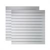 Rillepanel lysgrå 2-delt H 240 (120 + 120cm) B 120 cm inkl. 23 aluminiums profiler