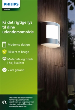 Skilt Lampe udendørs på væg